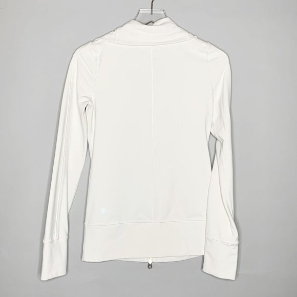 Lululemon Full Zip Long Sleeve Jacket Sz 4 Off White - Picture 2 of 11